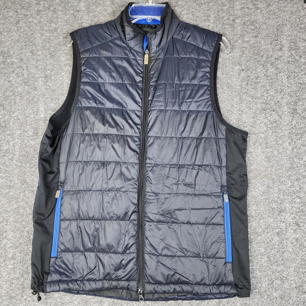 Callaway Puffer Vest Mens Small Black‎ Weather Series Quilted Golf Full Zip